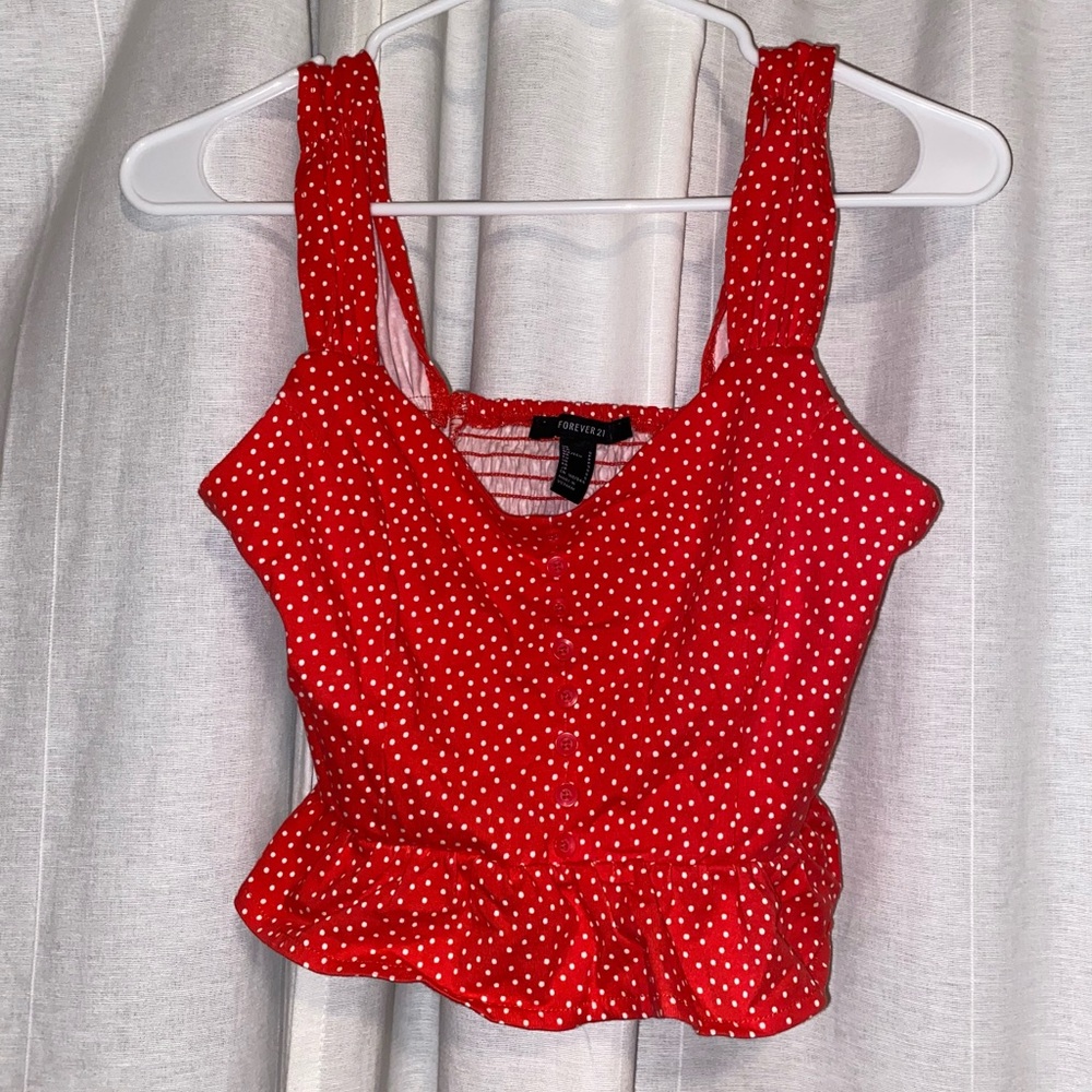 Red tank top